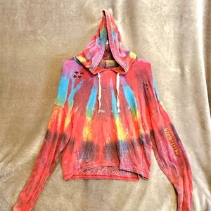 Rainbow tiedye hoodie
